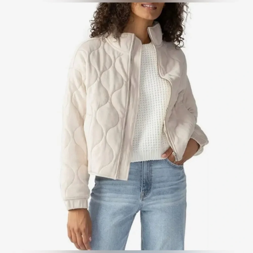 SOLD. Sanctuary The Weekend Padded Quilted Knit Jacket NWT Size M - Picture 2 of 7